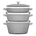 Staub Stackable Enameled Cast Iron 4-Piece Set – Graphite