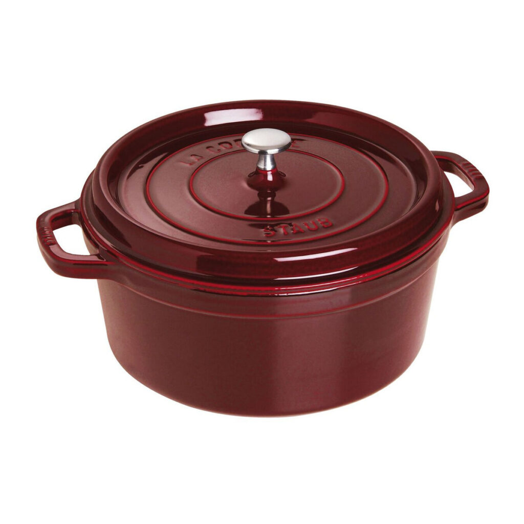 Staub Enameled Cast Iron Round Dutch Oven Cocotte 9 QT – Grenadine