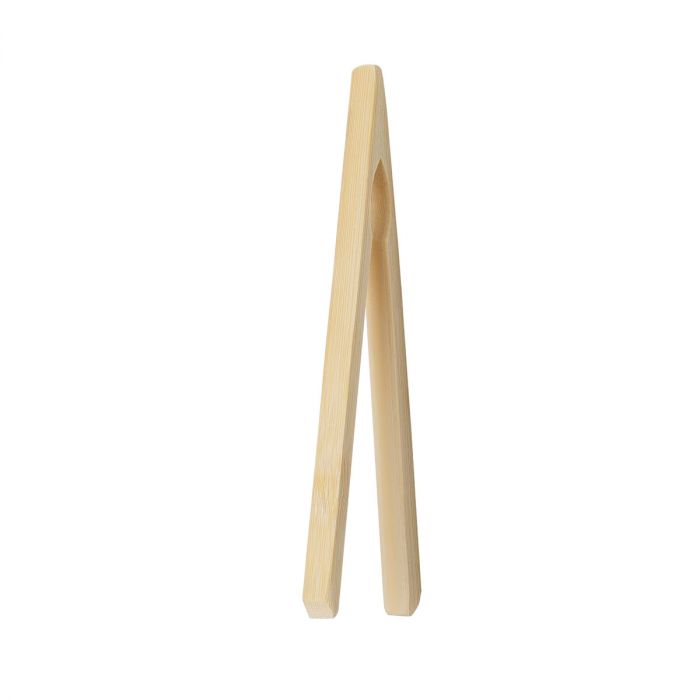 HIC Kitchen Bamboo Toast Tongs 6.5″