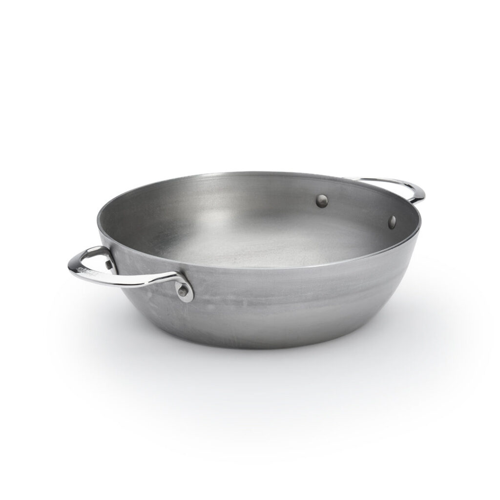 de Buyer MINERAL B Carbon Steel Country Fry Pan (2 Handles) 9.5”