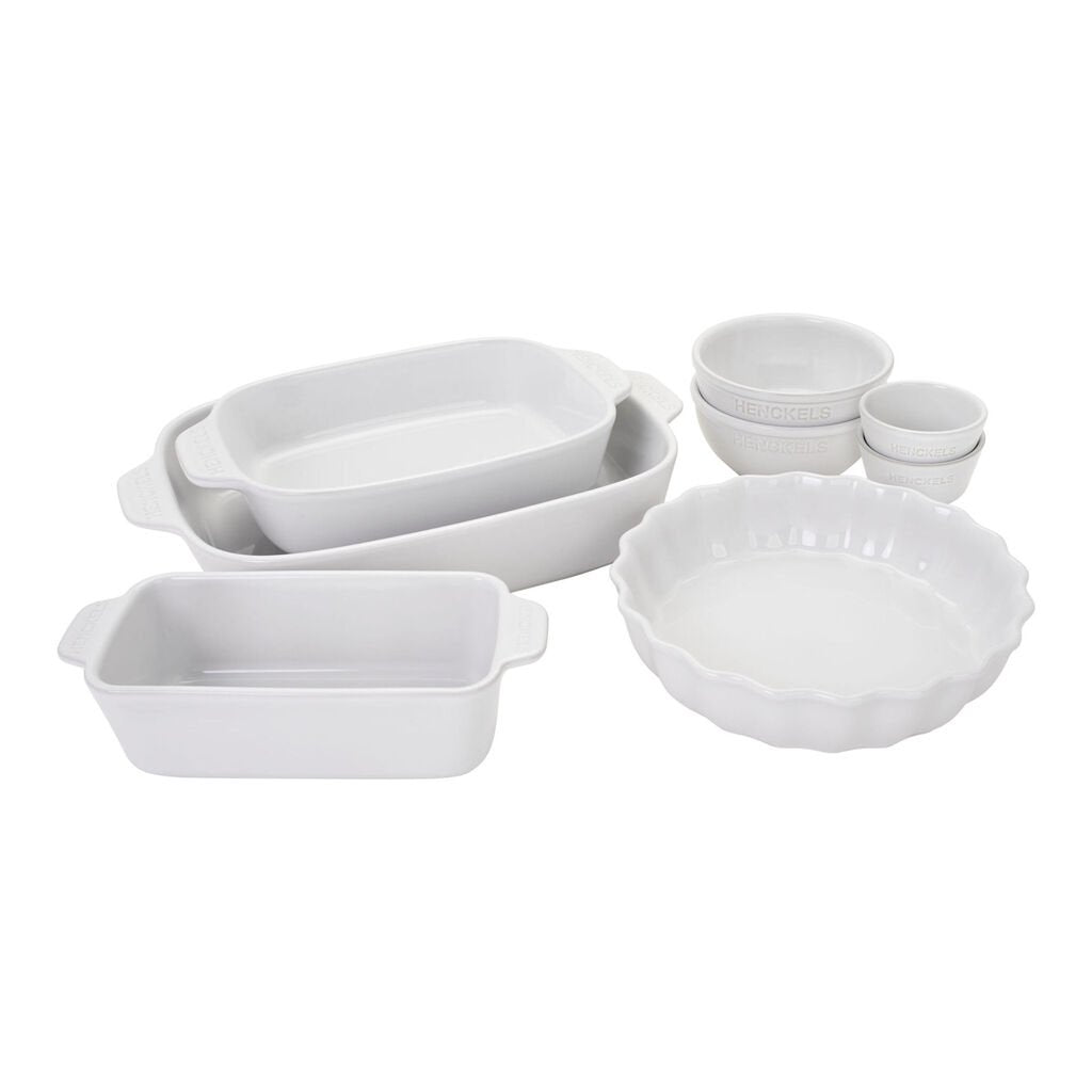 Henckels 8-pc Ceramic Bakeware Set – White