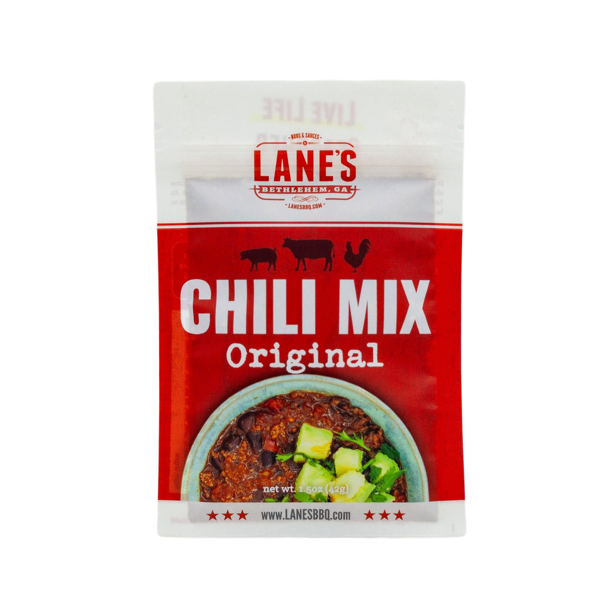 CM-original-pouch.jpg Lane’s BBQ: Original Chili Mix