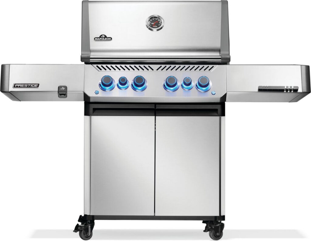 Napoleon Prestige® 500 RSIB (Stainless Steel) W/ Infrared Side/Rear Burners & Rotisserie – Propane P500VRSIBPSS
