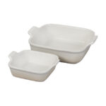 Le Creuset Heritage Square Baking Dishes, Set of 2 – White